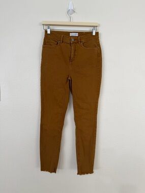 LOFT Skinny High waist Crop Jeans in Rust